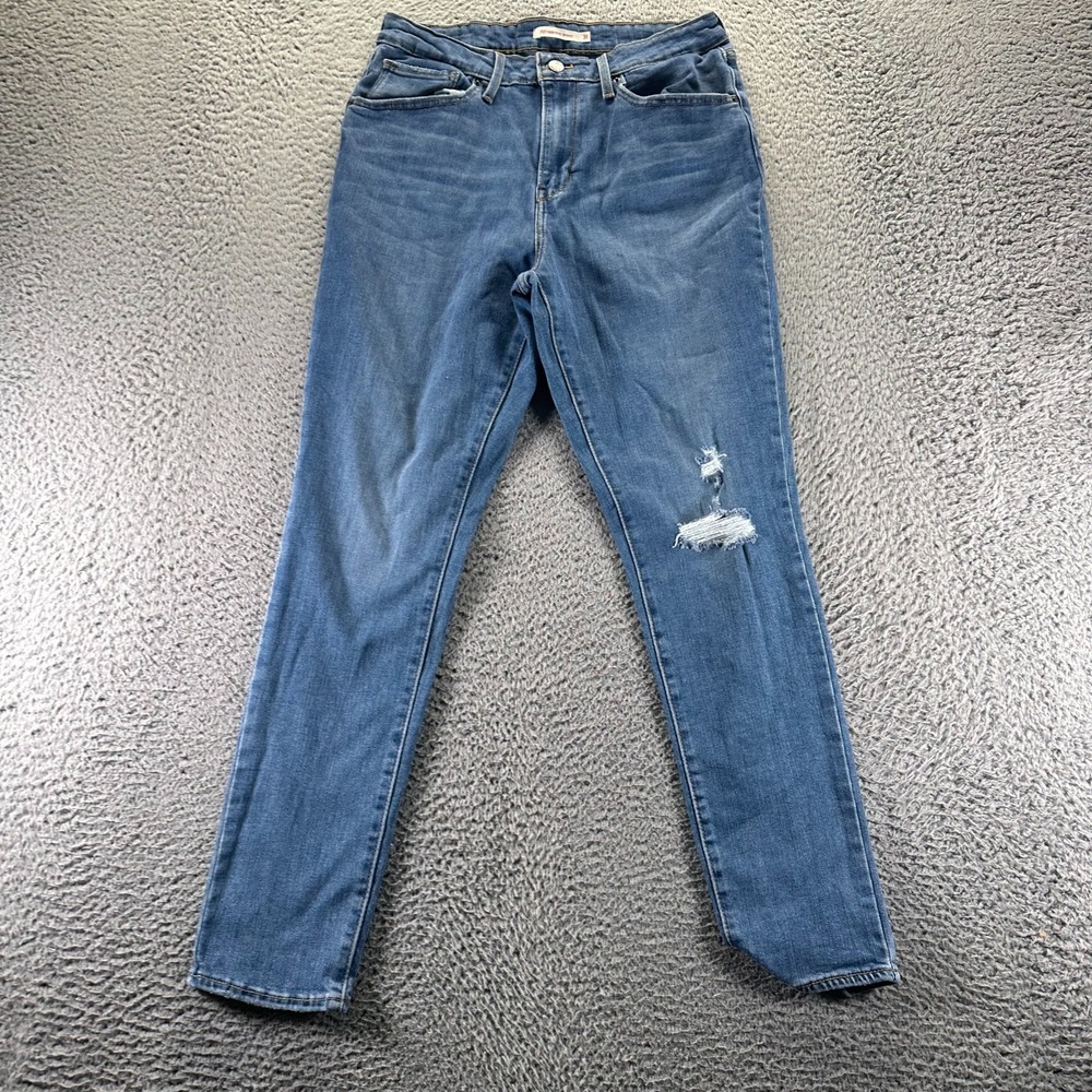 Levi's 721 Jeans Womens 29x30 Blue Cotton Skinny Leg High Rise Workwear Stretch